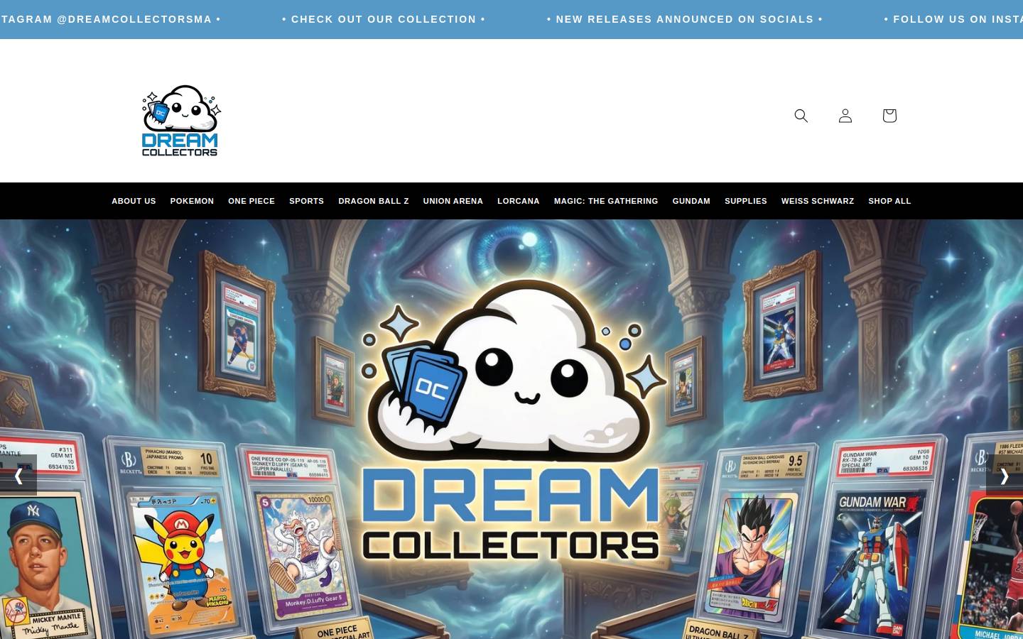dreamcollectorsma.com homepage screenshot