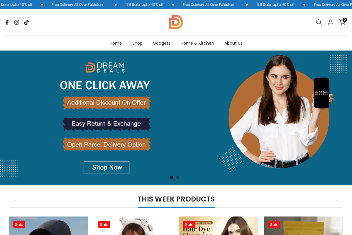 dreamdealz.shop homepage screenshot