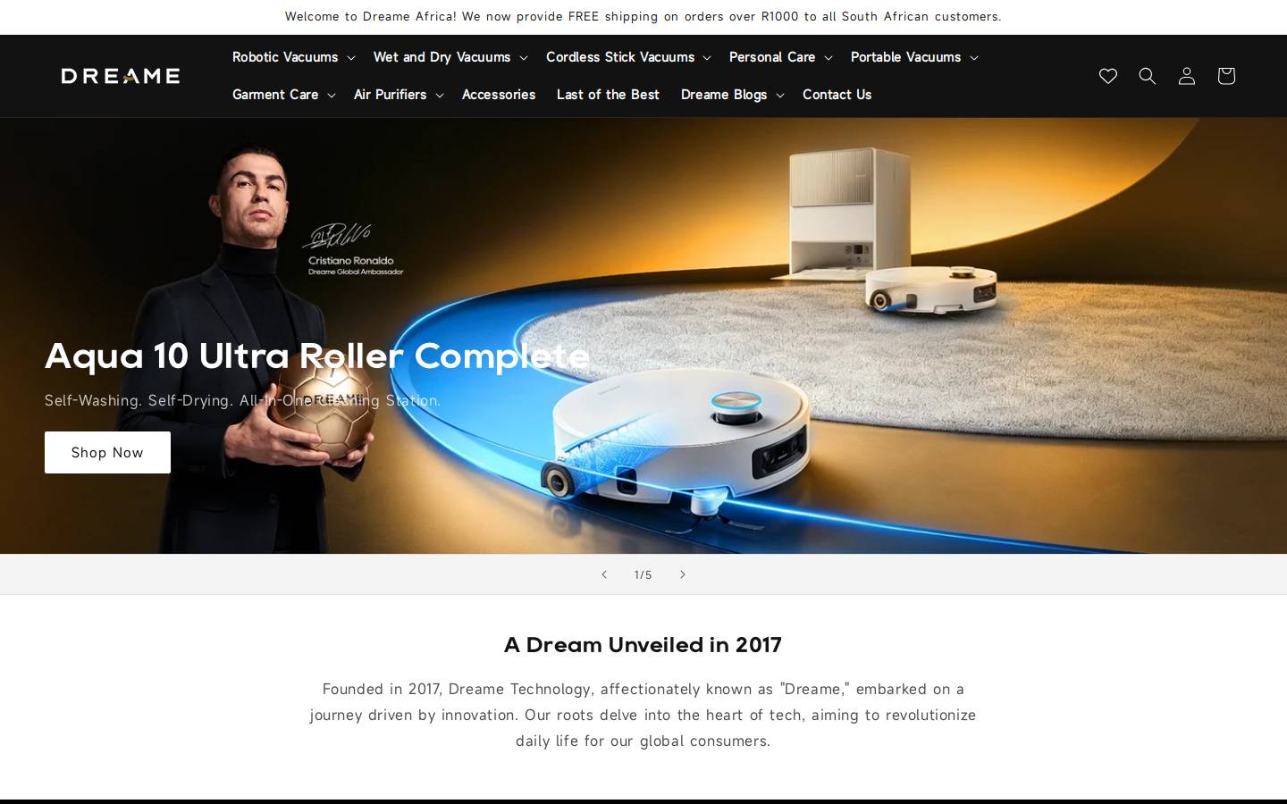 dreame.africa homepage screenshot
