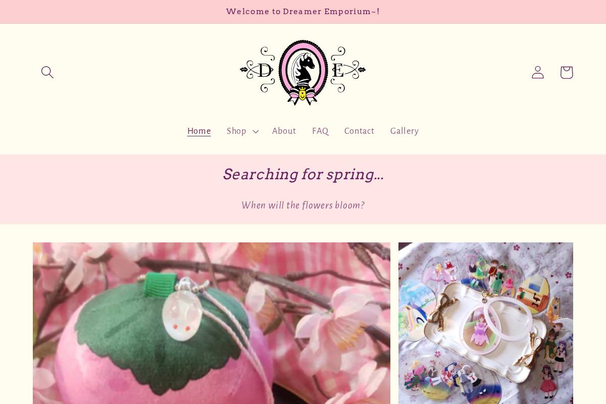 dreameremporium.com homepage screenshot