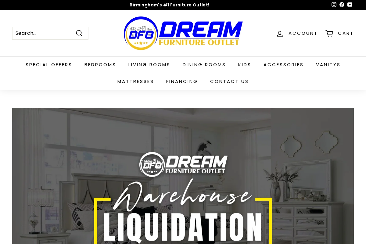 Dream Furniture Out homepage screenshot
