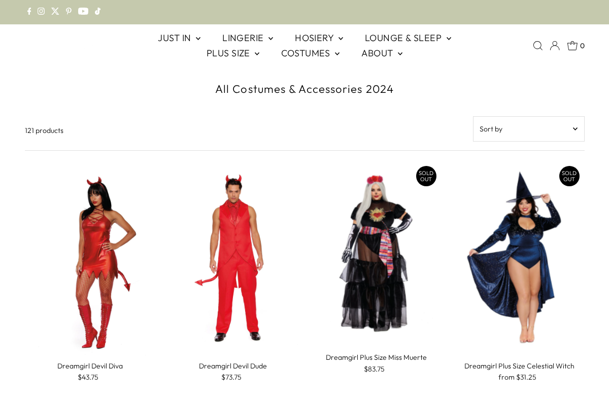 Dreamgirlcostume homepage screenshot