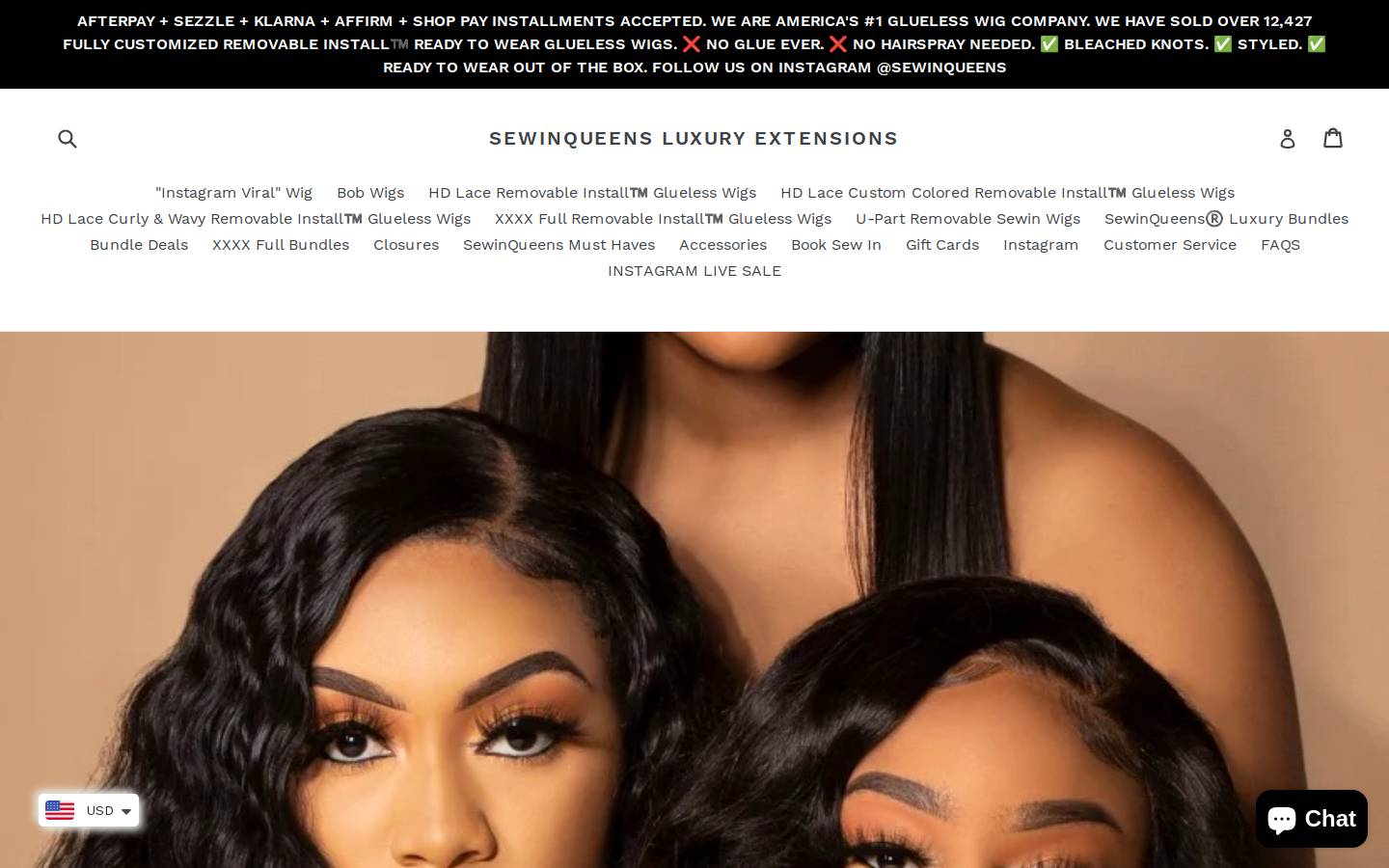 dreamhaircollection.com homepage screenshot