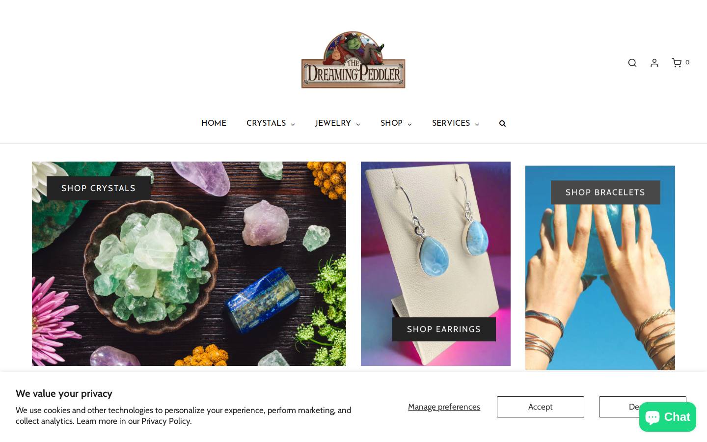 dreamingpeddler.com homepage screenshot