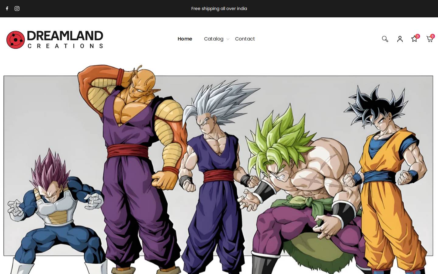 dreamlandcreations.in homepage screenshot