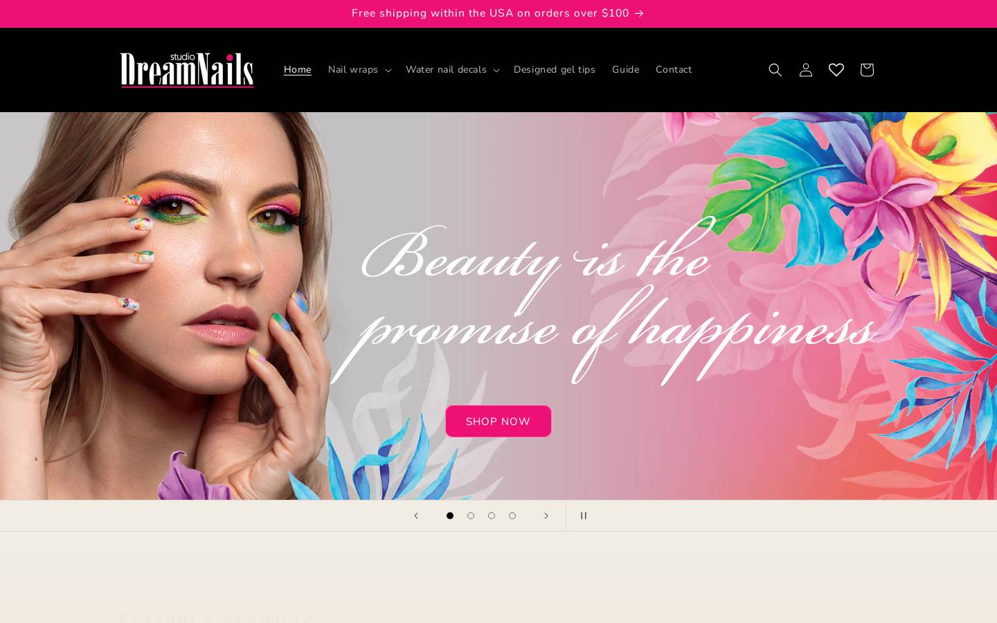 dreamnails-usa.com homepage screenshot