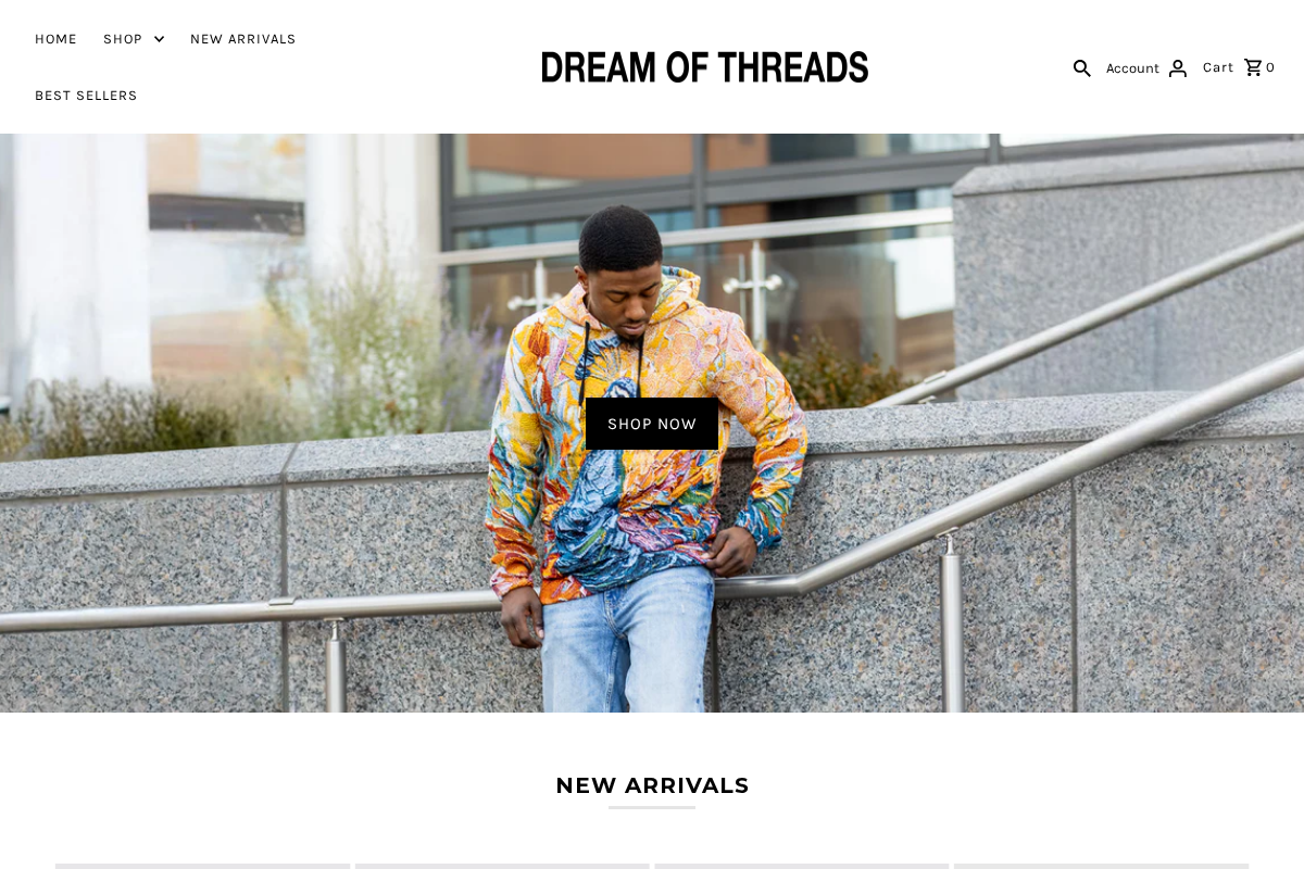 DREAM OF THREADS homepage screenshot