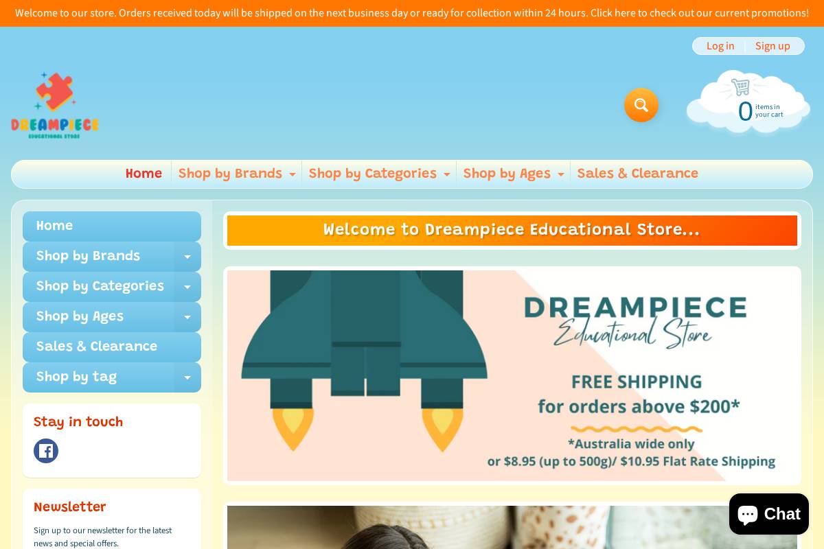 dreampiece.com.au homepage screenshot