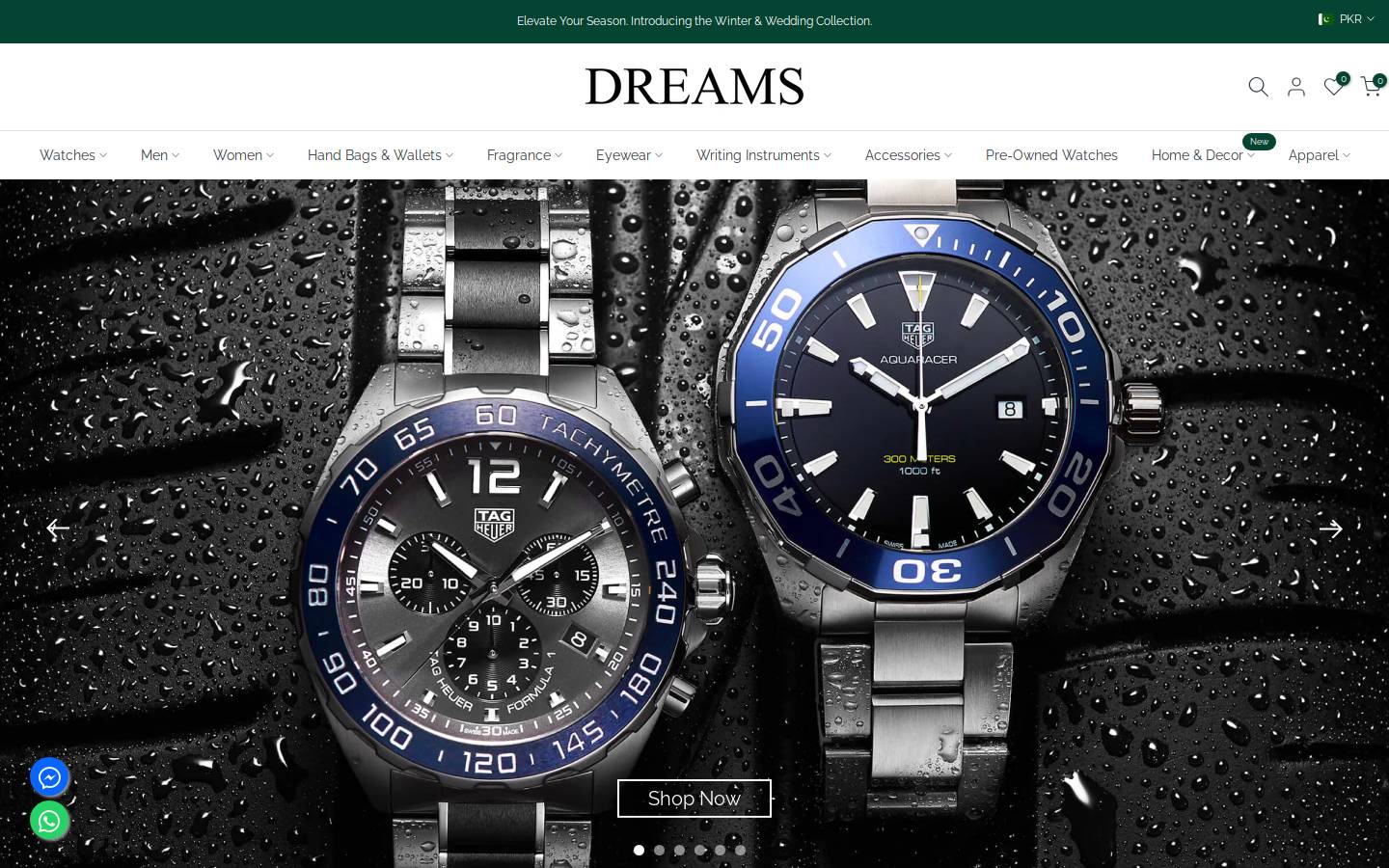 dreamspakistan.com homepage screenshot