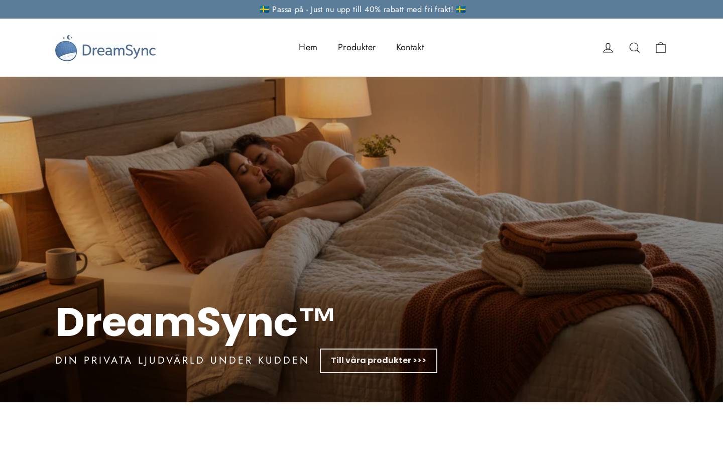 dreamsync.se homepage screenshot