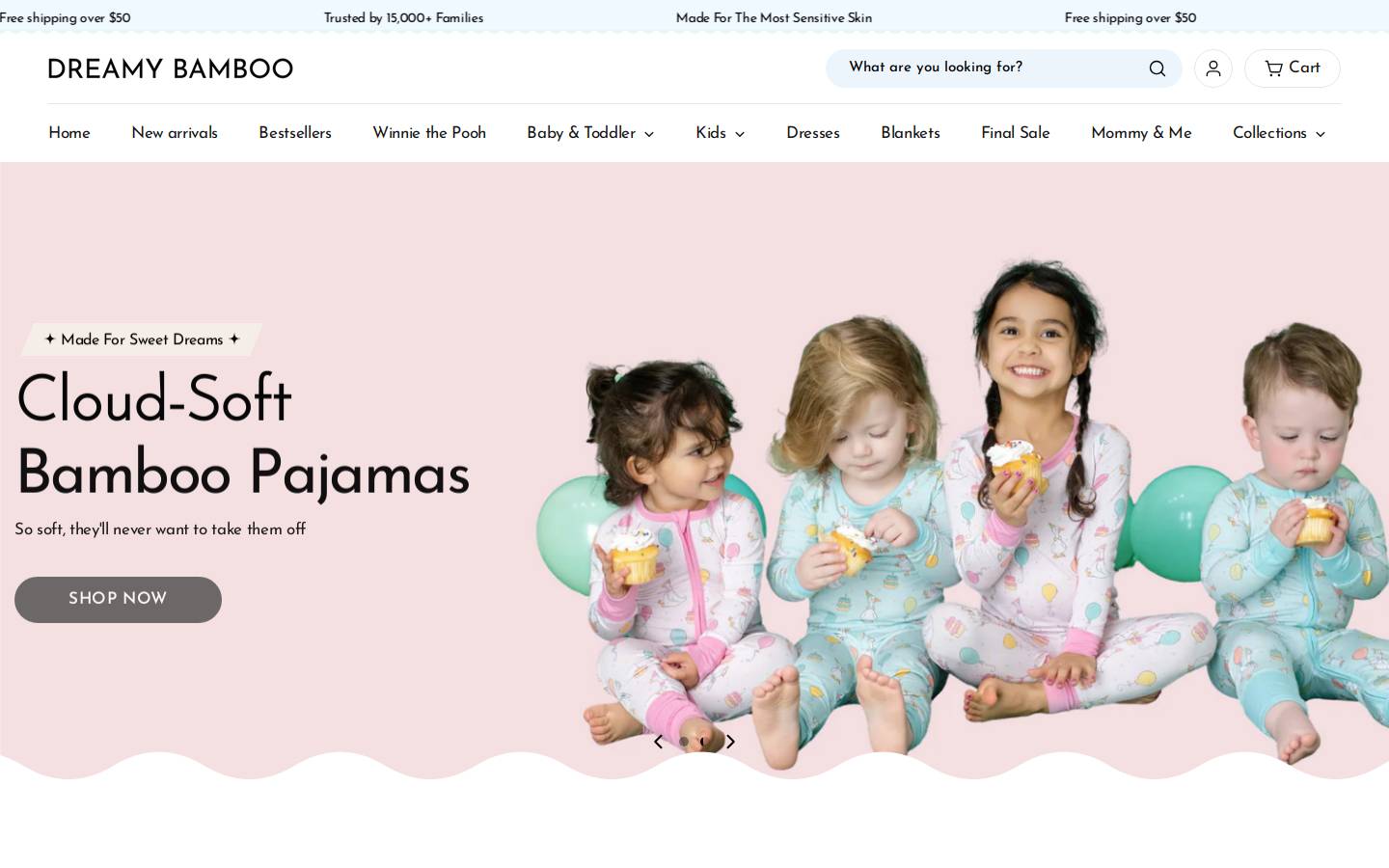 dreamybamboo.com homepage screenshot