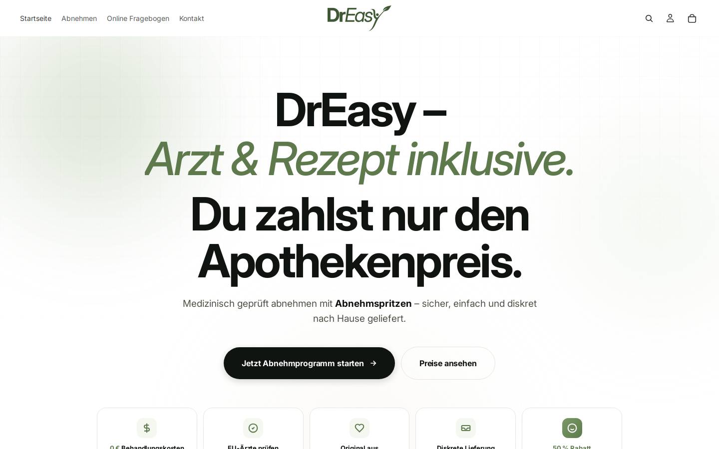 dreasy.de homepage screenshot