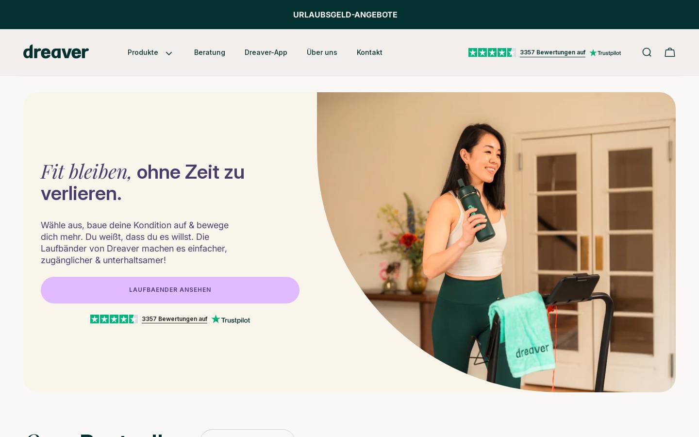 Dreaver homepage screenshot