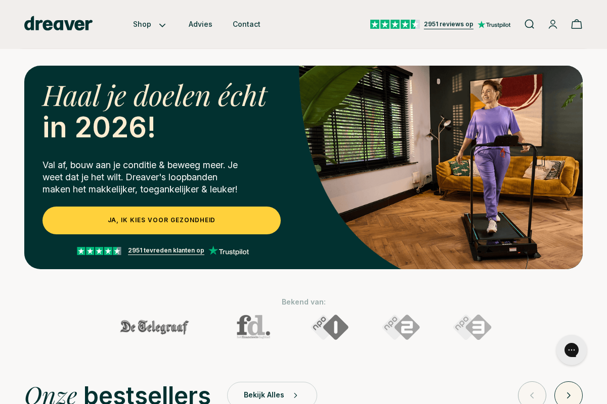 Dreaver homepage screenshot