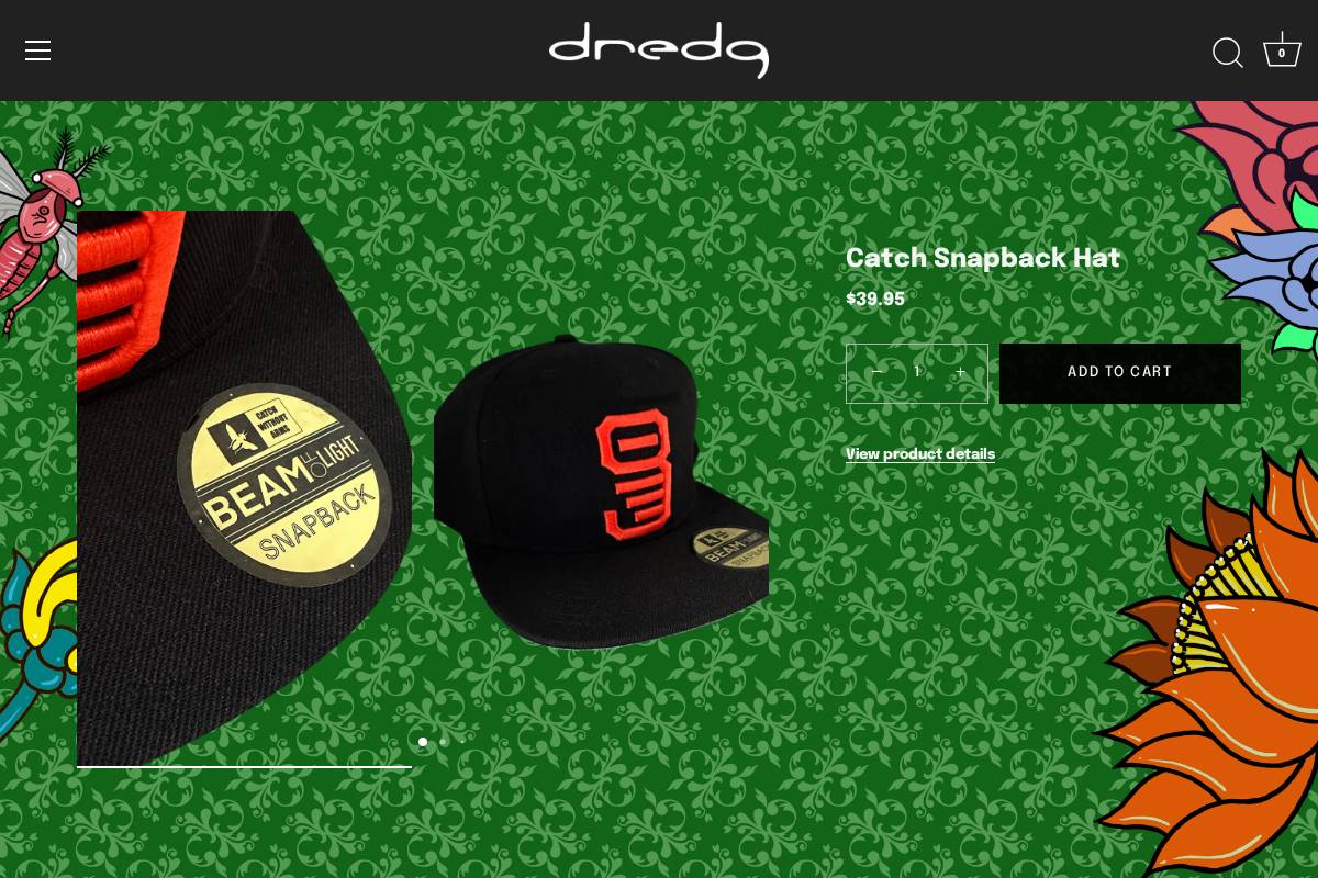 dredgstore.com homepage screenshot