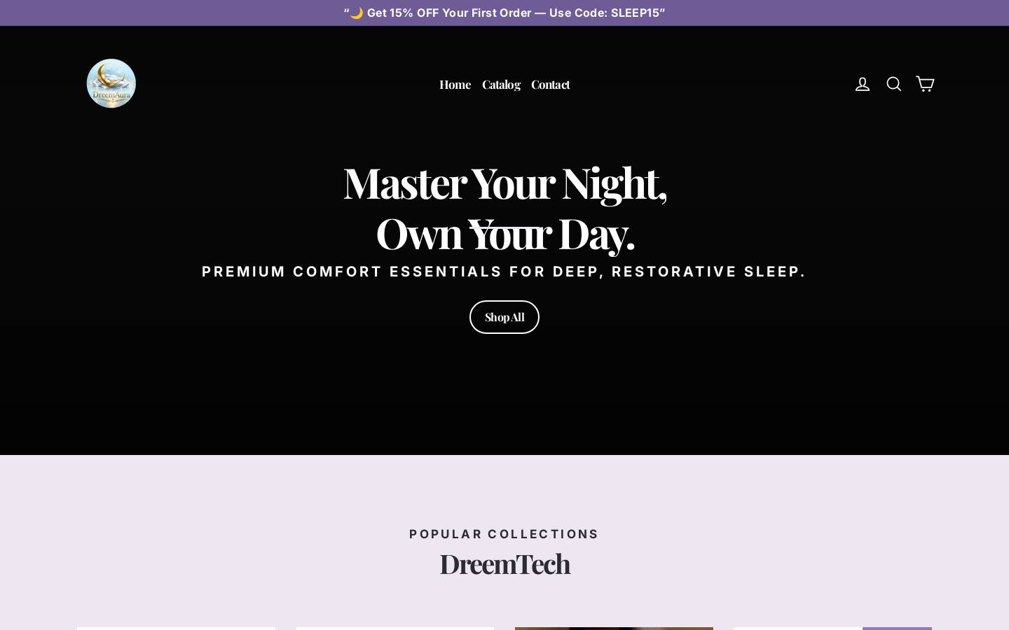 dreemaura.com homepage screenshot
