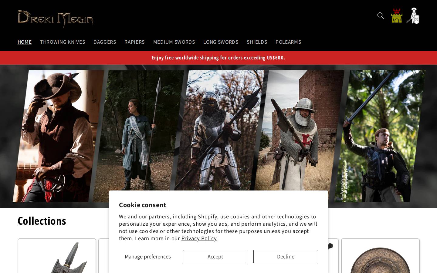 Dreki Megin homepage screenshot