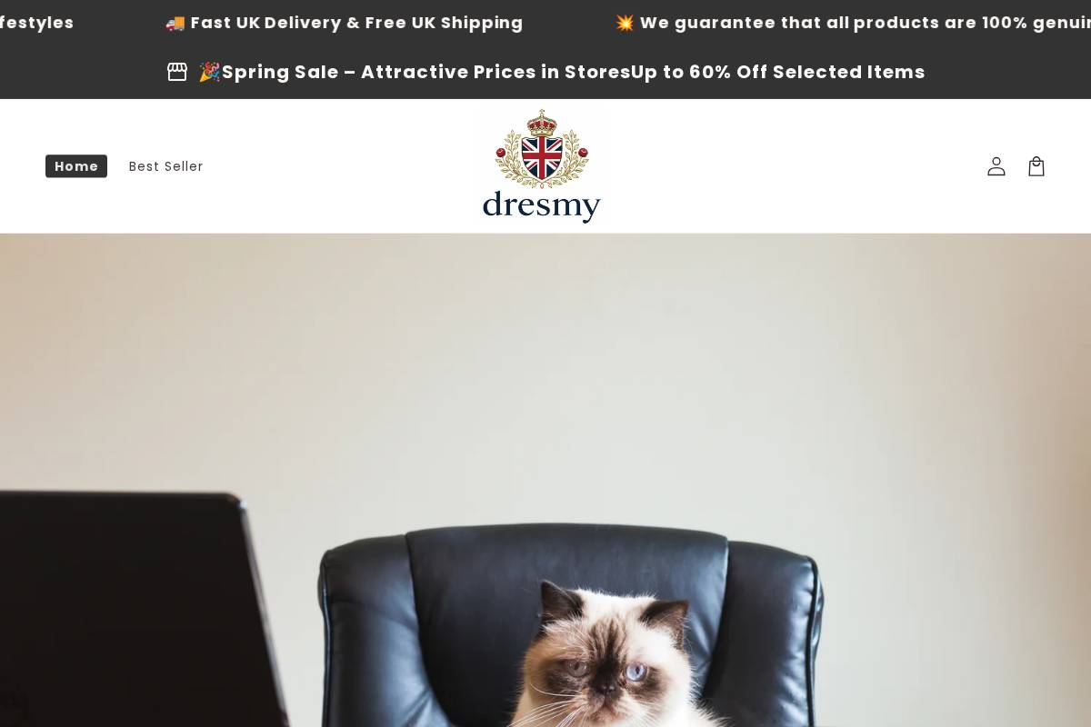 Dresmy homepage screenshot