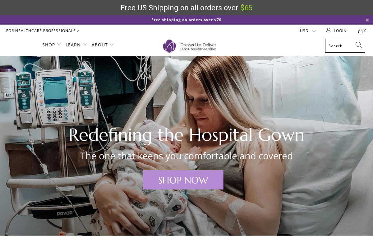 dressedtodeliver.com homepage screenshot