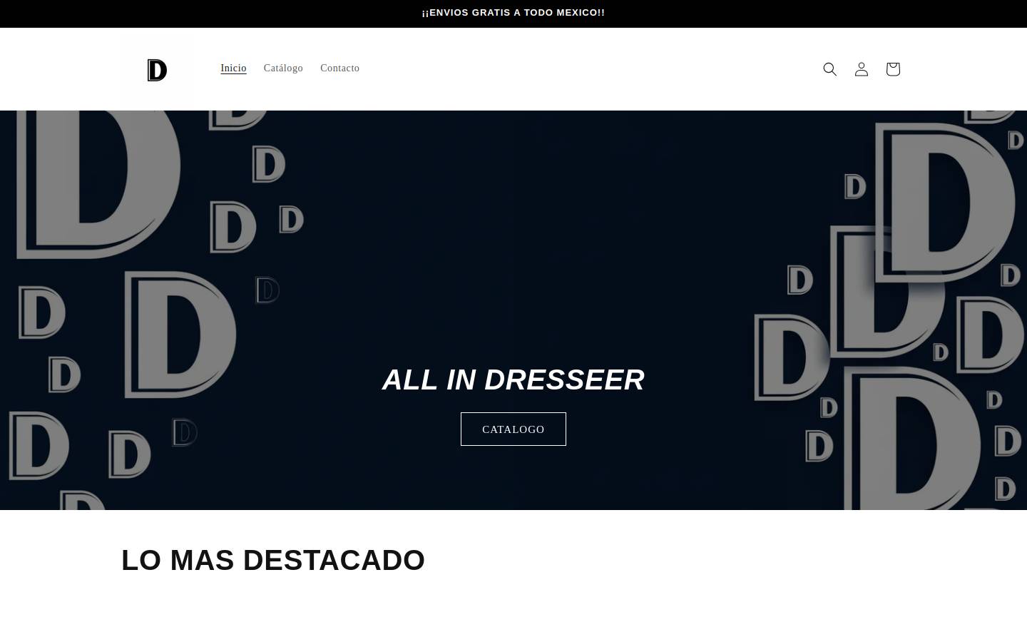 dresseer.com homepage screenshot