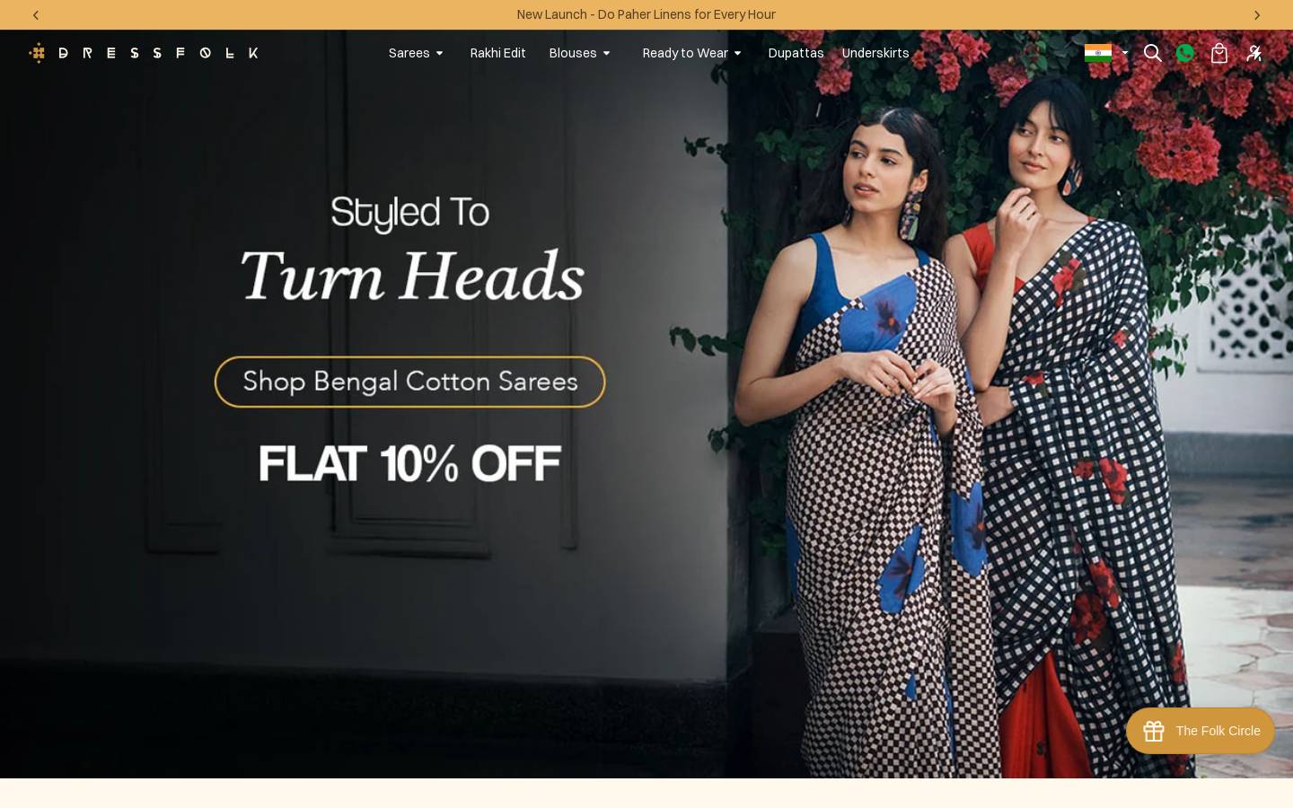 dressfolk.com homepage screenshot