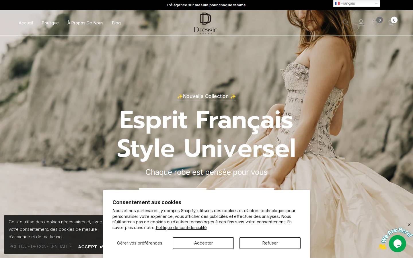 dressiedress.com homepage screenshot
