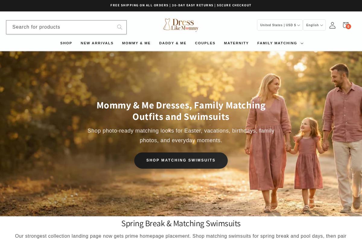 dresslikemommy.com homepage screenshot