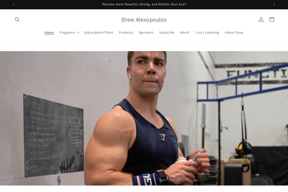 Drew Alexopoulos homepage screenshot