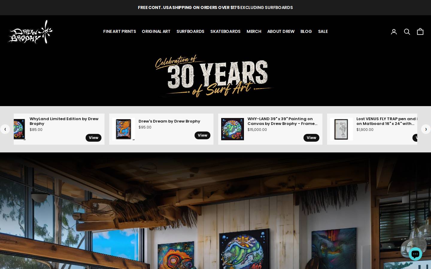 drewbrophyart.com homepage screenshot
