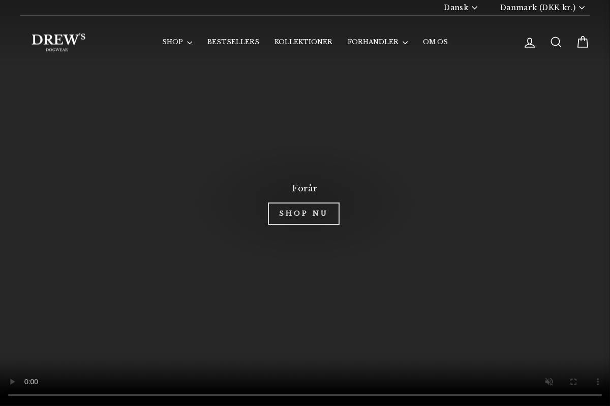 Drew's Dogwear homepage screenshot