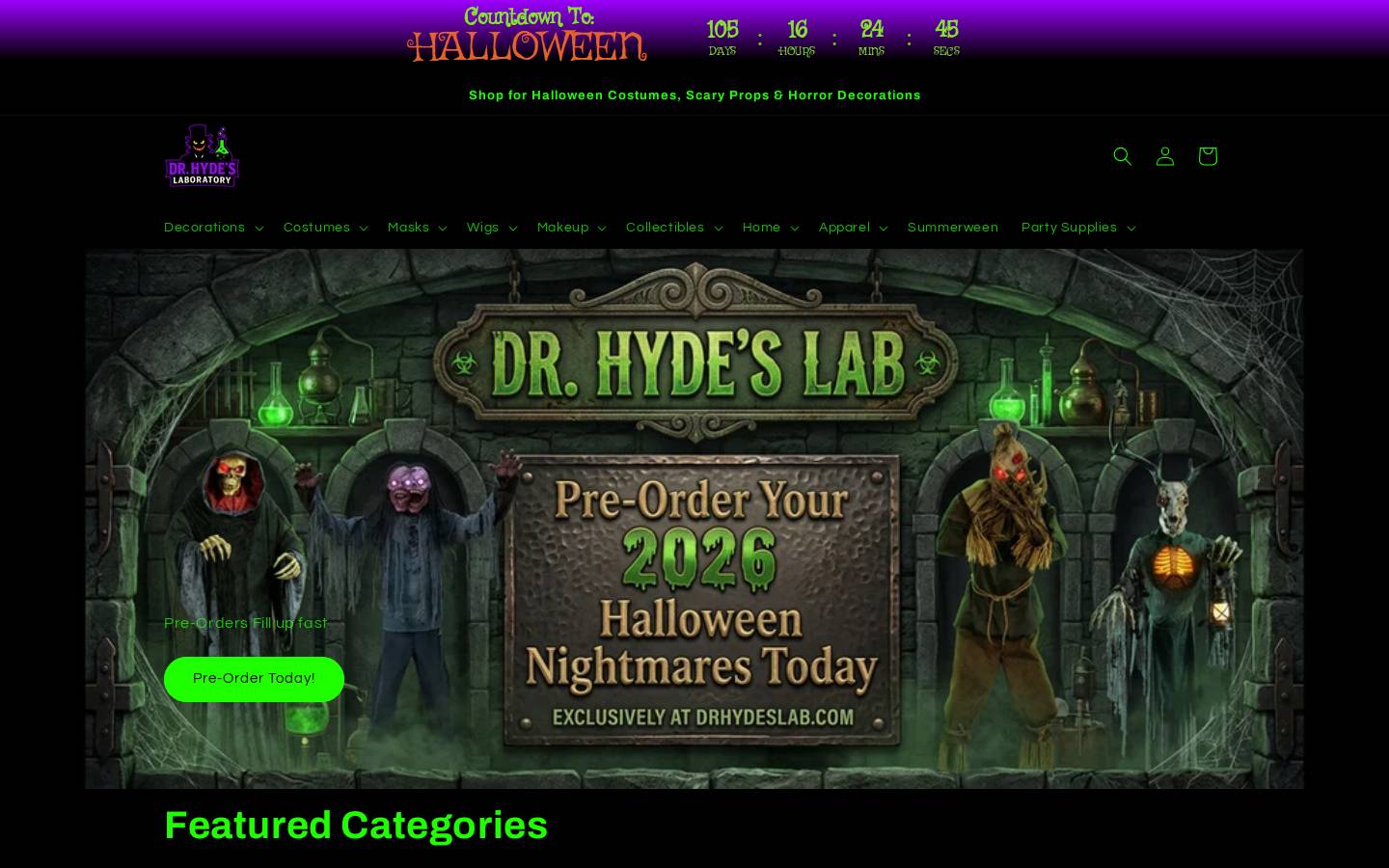 drhydeslab.com homepage screenshot