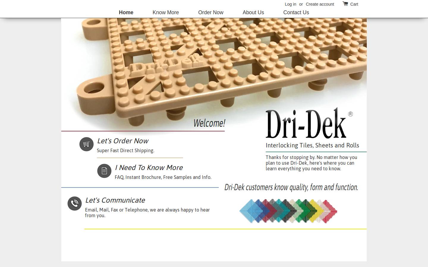 dri-dek.com.au homepage screenshot