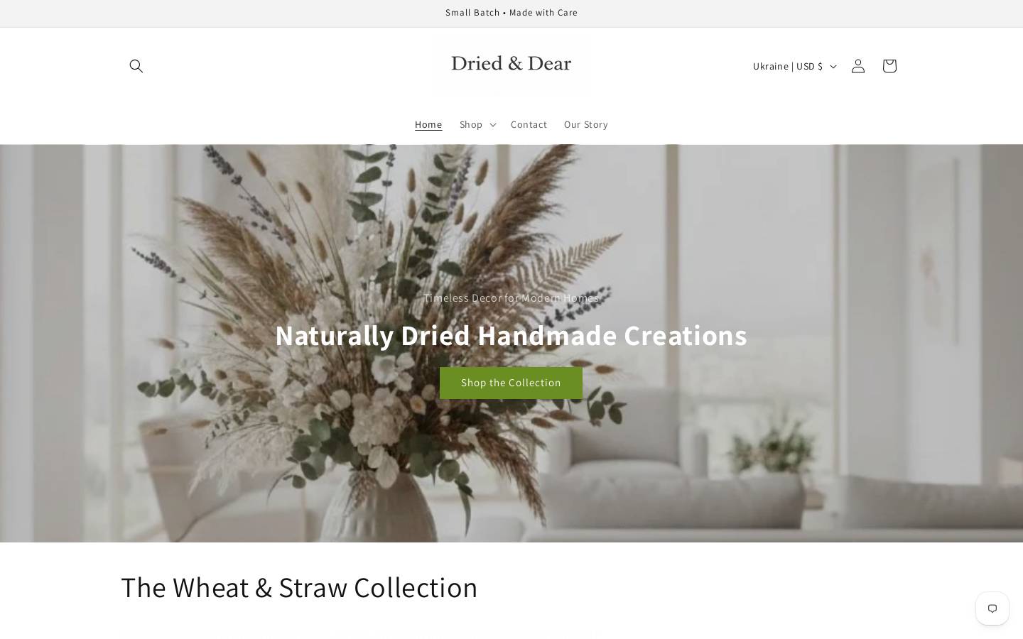 driedanddear.com homepage screenshot