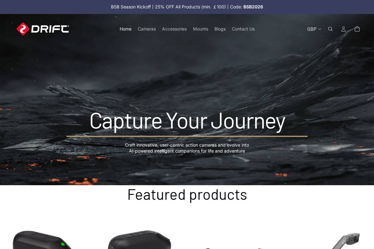 Drift Innovation  homepage screenshot