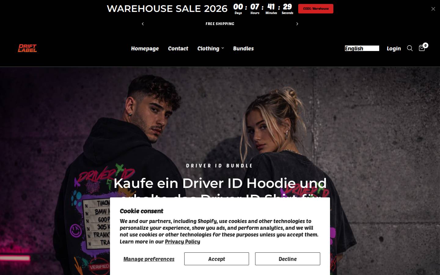 driftlabel.de homepage screenshot