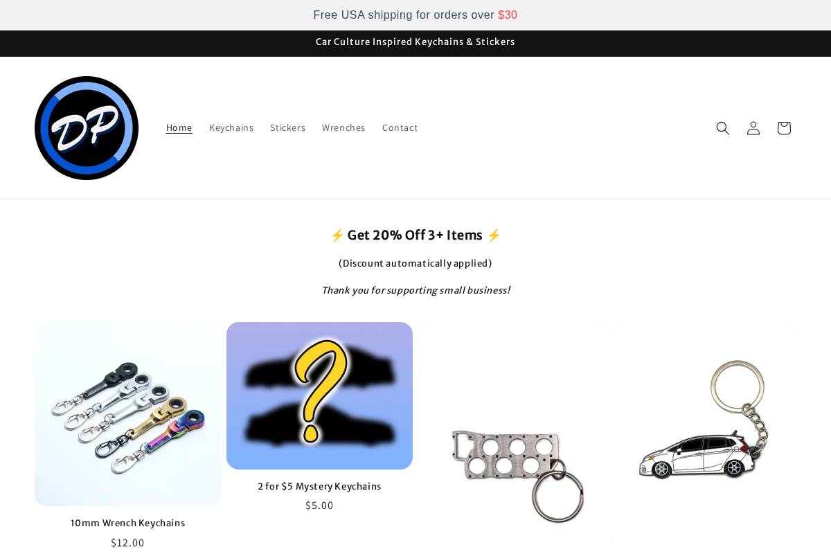 driftpinsco.com homepage screenshot