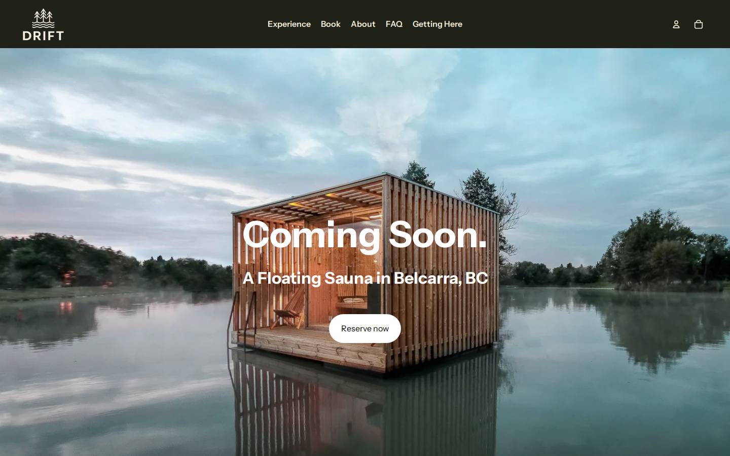 driftsauna.com homepage screenshot