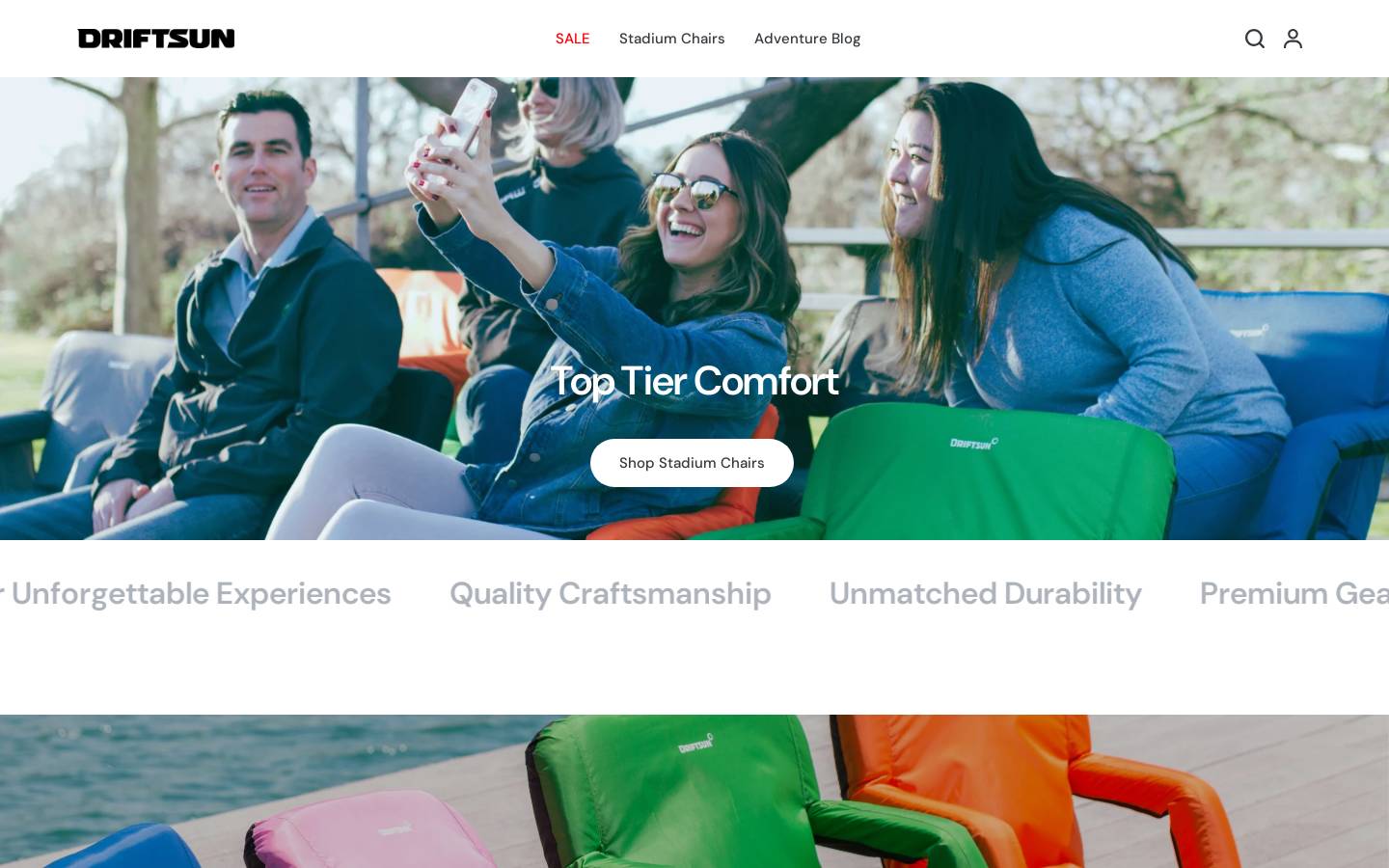 Driftsun homepage screenshot