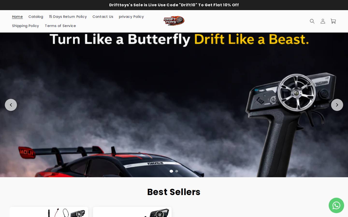 drifttoys.com homepage screenshot