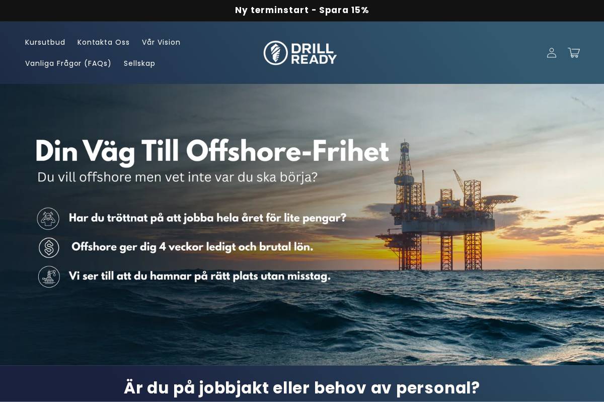 drillready.se homepage screenshot