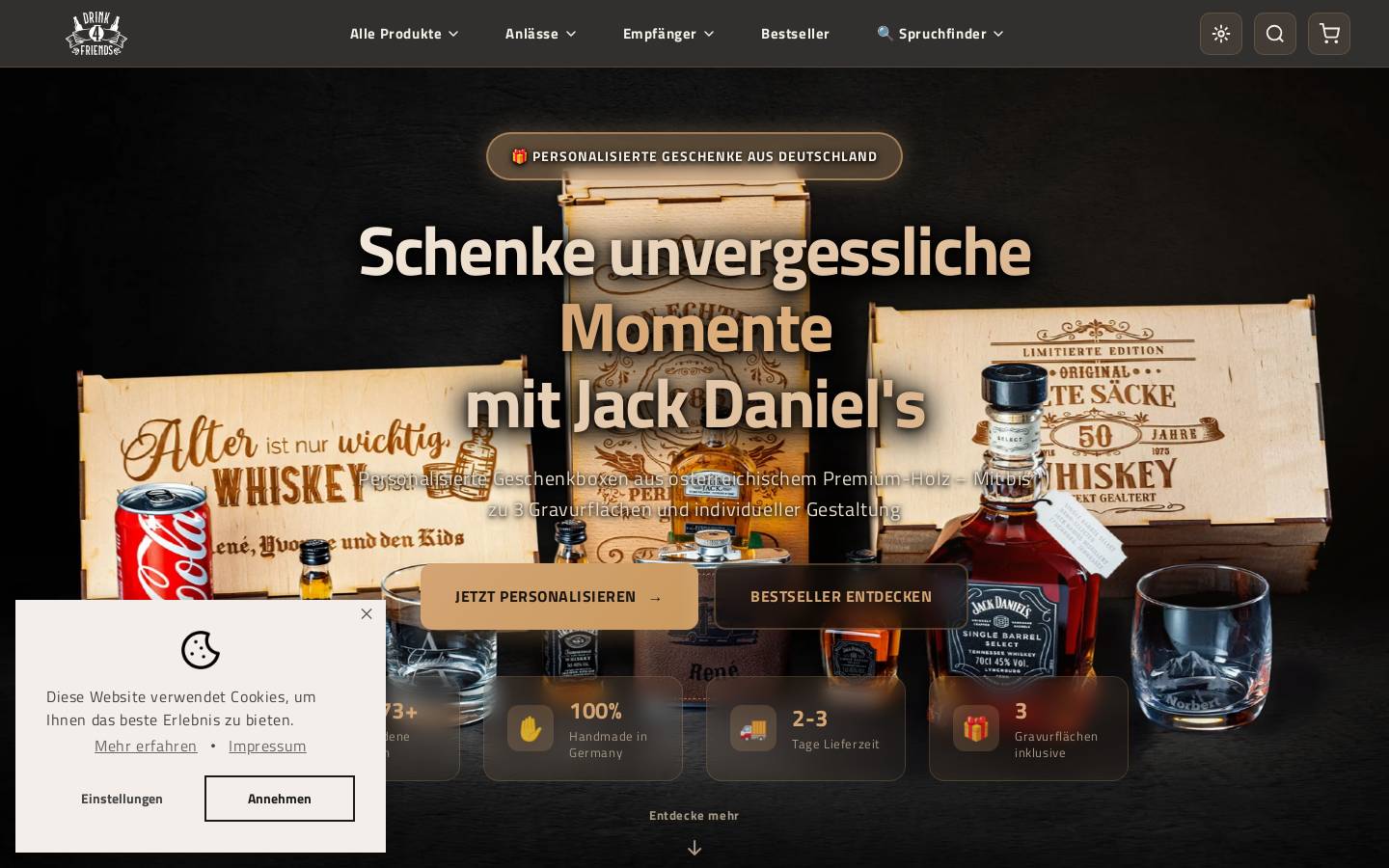 drink4friends.com homepage screenshot