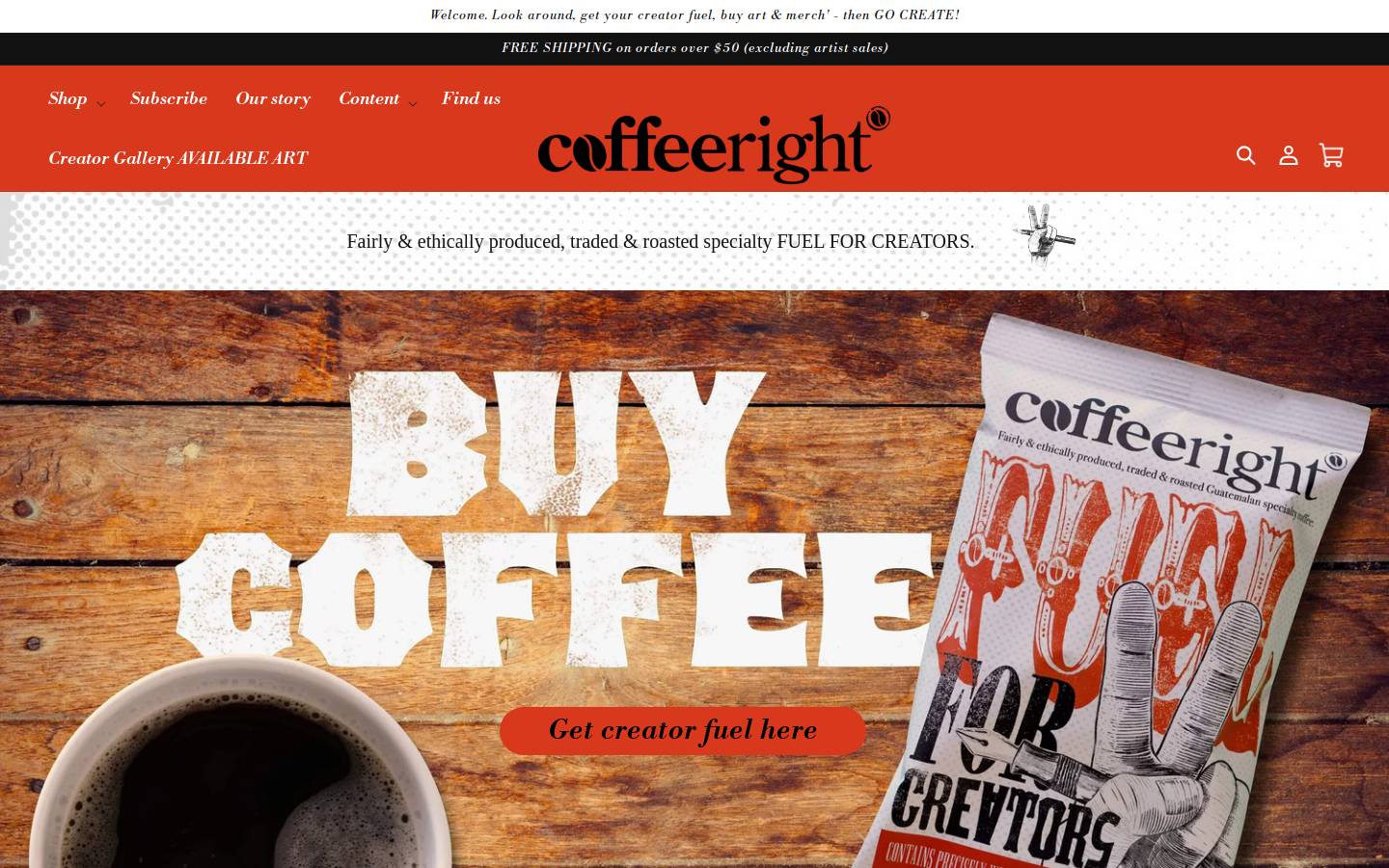 drinkcoffeeright.com homepage screenshot