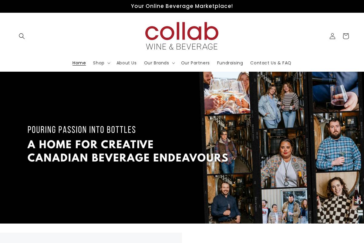 drinkcollab.ca homepage screenshot
