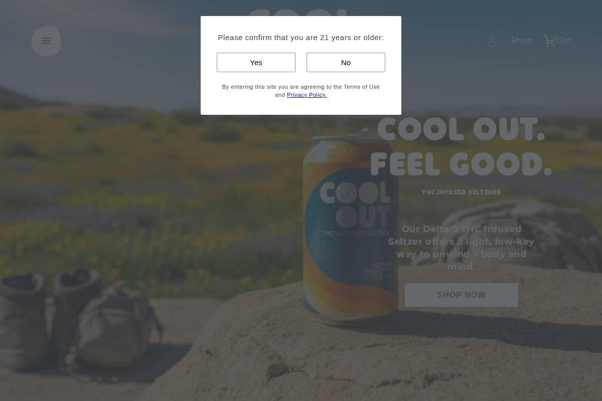 drinkcoolout.com homepage screenshot