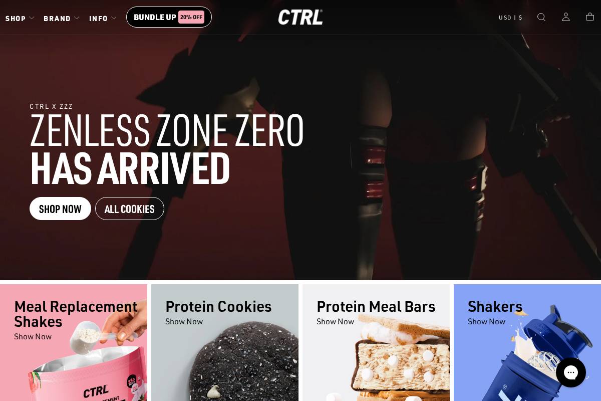 CTRL homepage screenshot