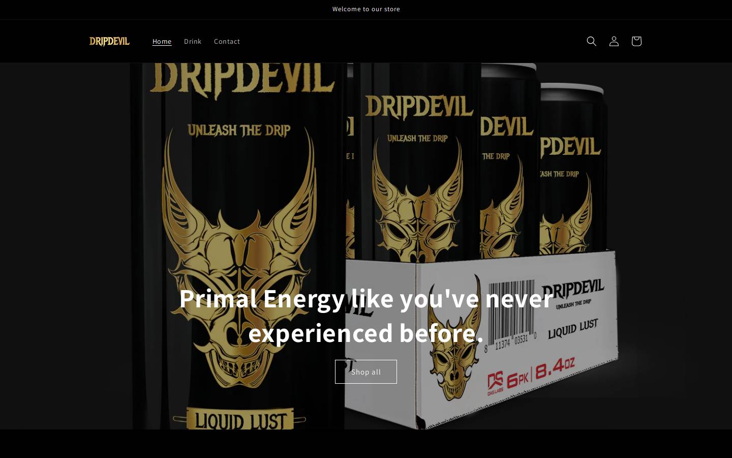 drinkdripdevil.com homepage screenshot