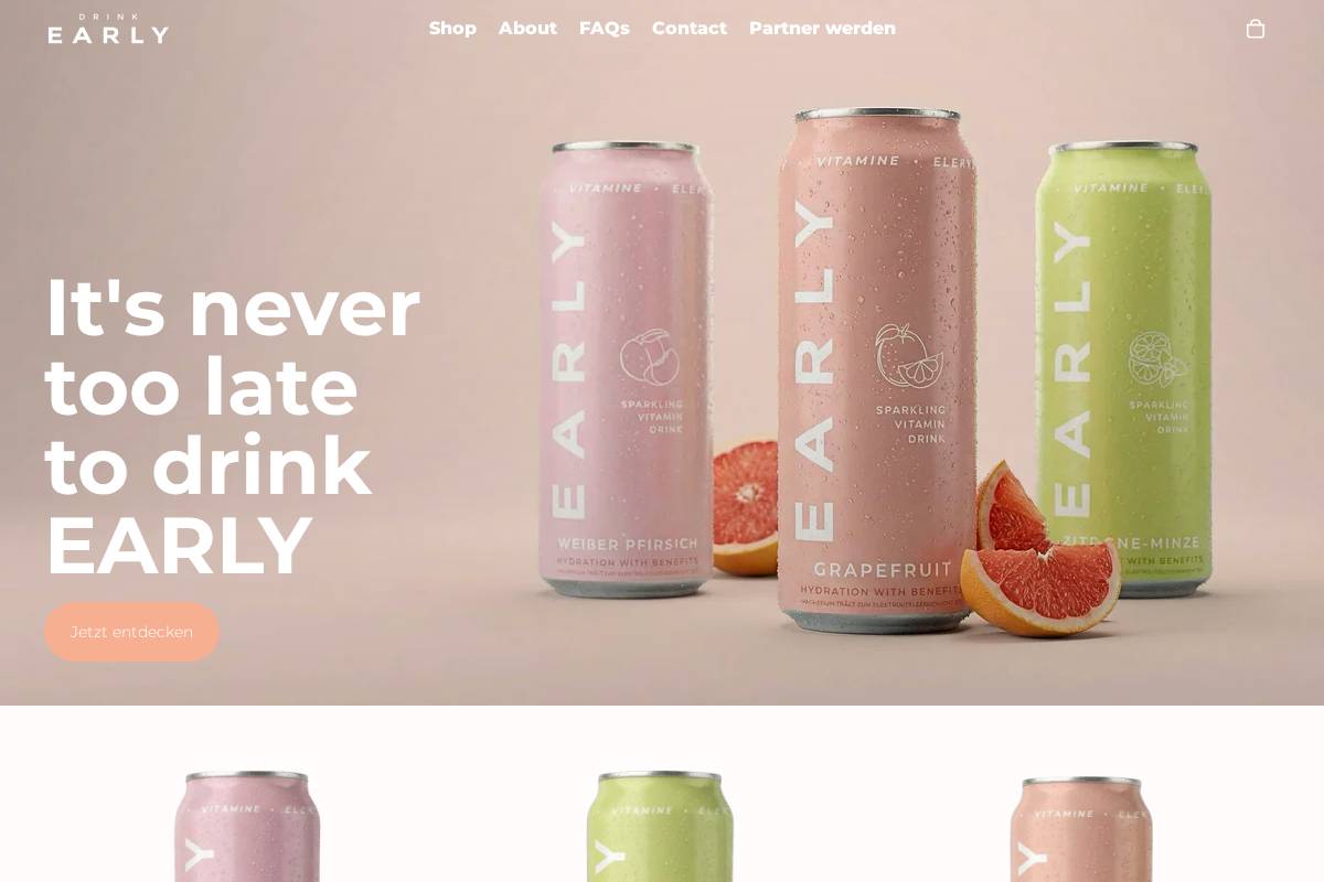 drinkearly.com homepage screenshot