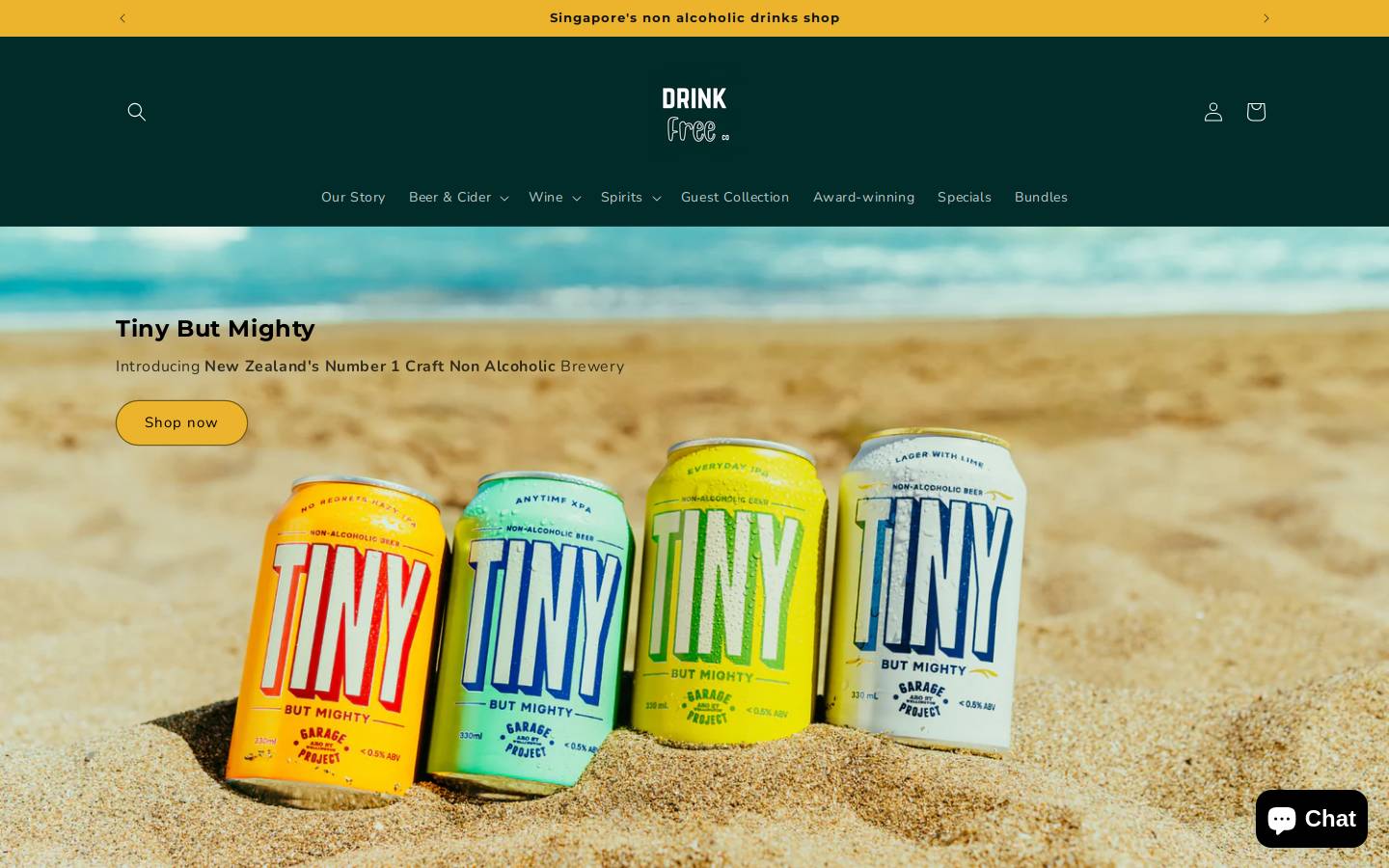 drinkfreeco.com homepage screenshot