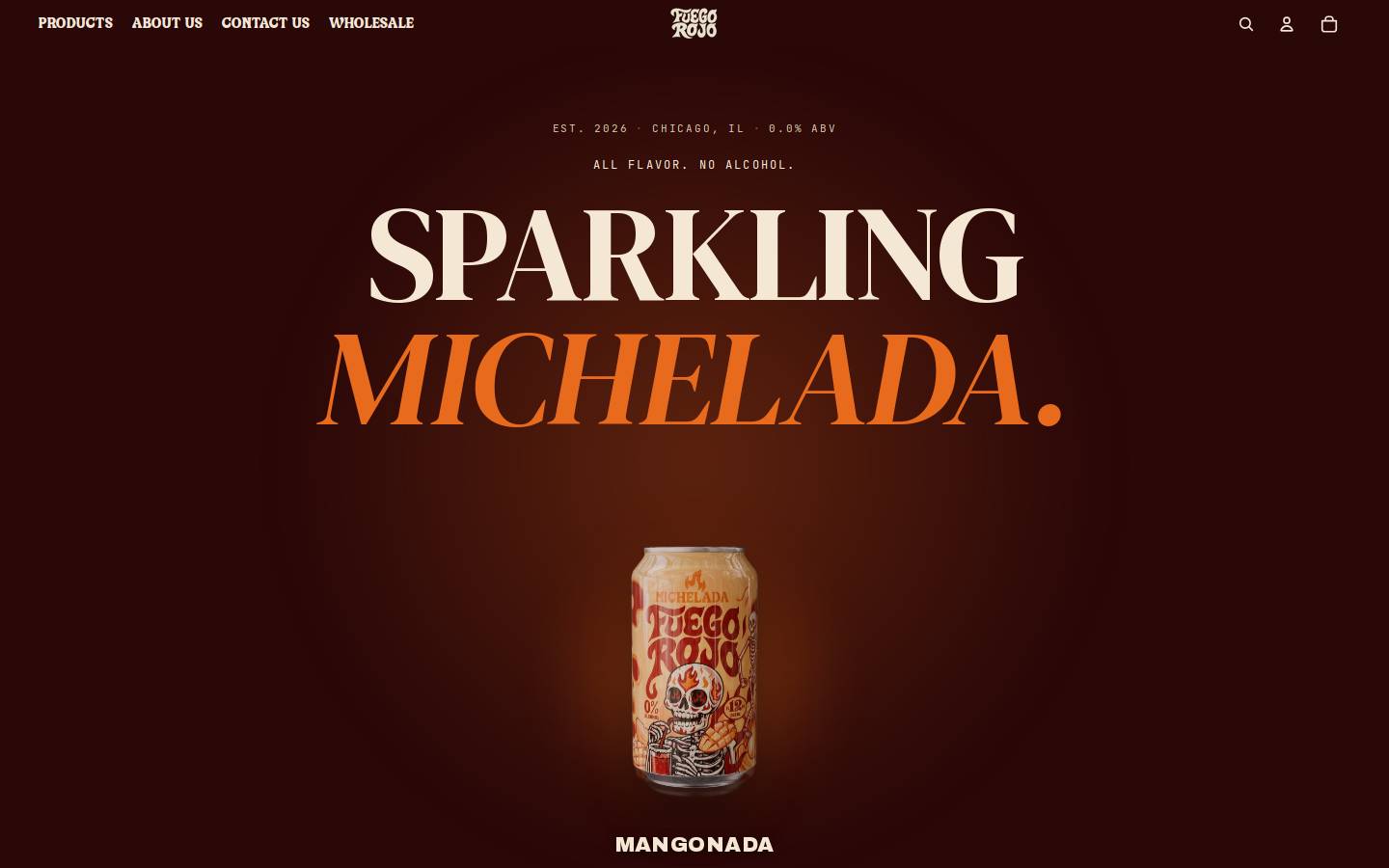 drinkfuego.com homepage screenshot