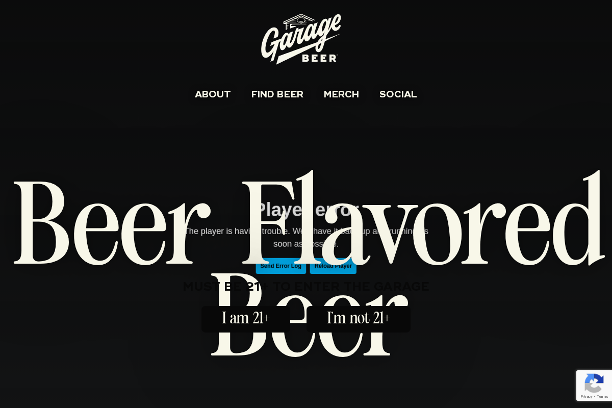 drinkgaragebeer.com homepage screenshot